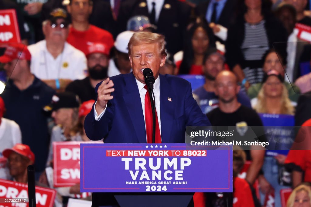 Presidential Candidate Donald Trump Holds Campaign Rally On Long Island