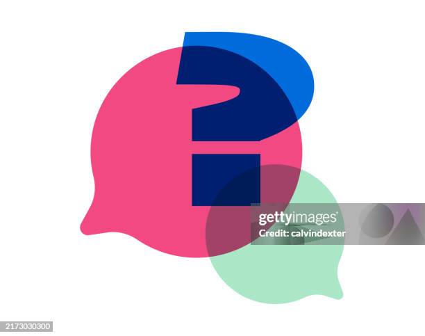 question mark on speech bubble icon design - questioning icon stock illustrations