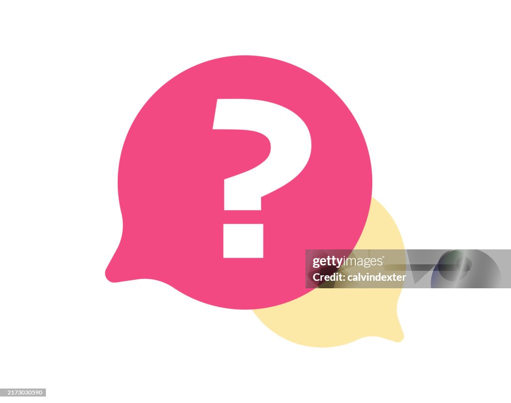 Question mark on speech bubble icon design