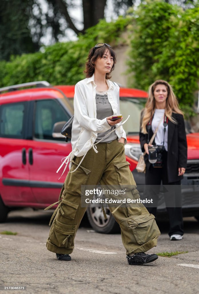 Street Style - Day 2 - Milan Fashion Week - Womenswear Spring/Summer 2025