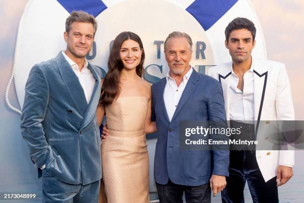 Joshua Jackson, Phillipa Soo, Don Johnson and Sean Teale attend the premiere for ABC's 'Doctor Odyssey' at Bel-Air Bay Club on September 18, 2024 in...