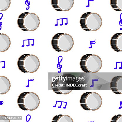 Snare drum seamless pattern Snare drum seamless pattern