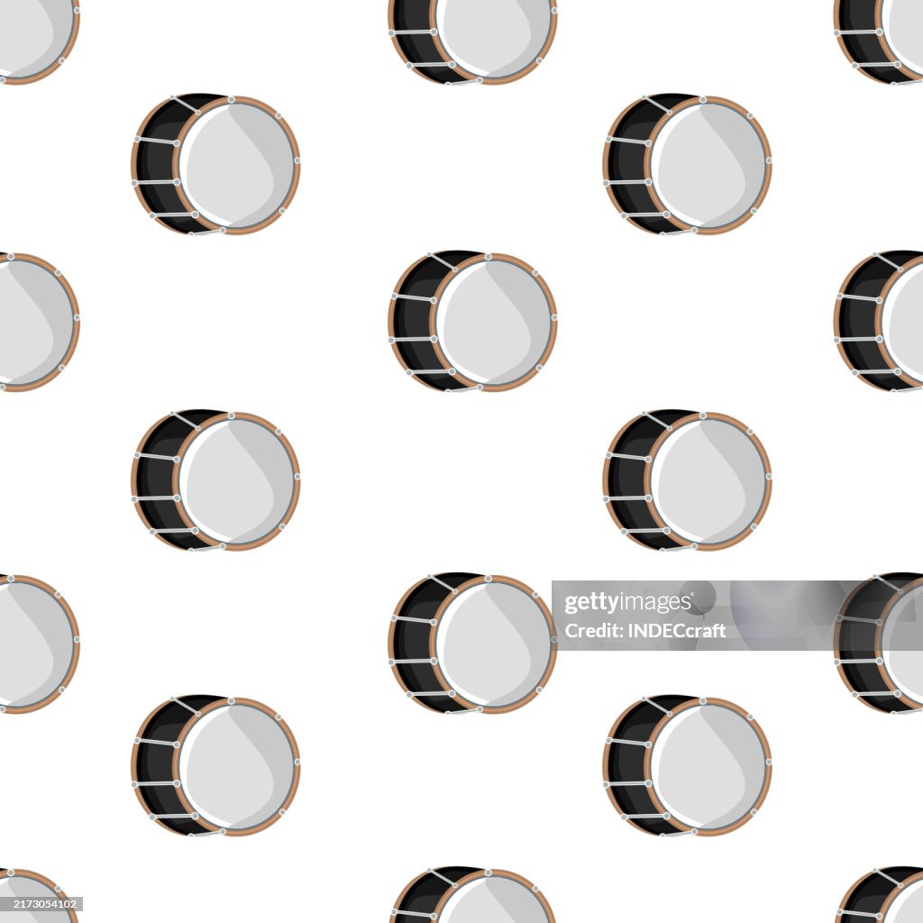 Snare Drum Seamless Pattern High-Res Vector Graphic - Getty Images