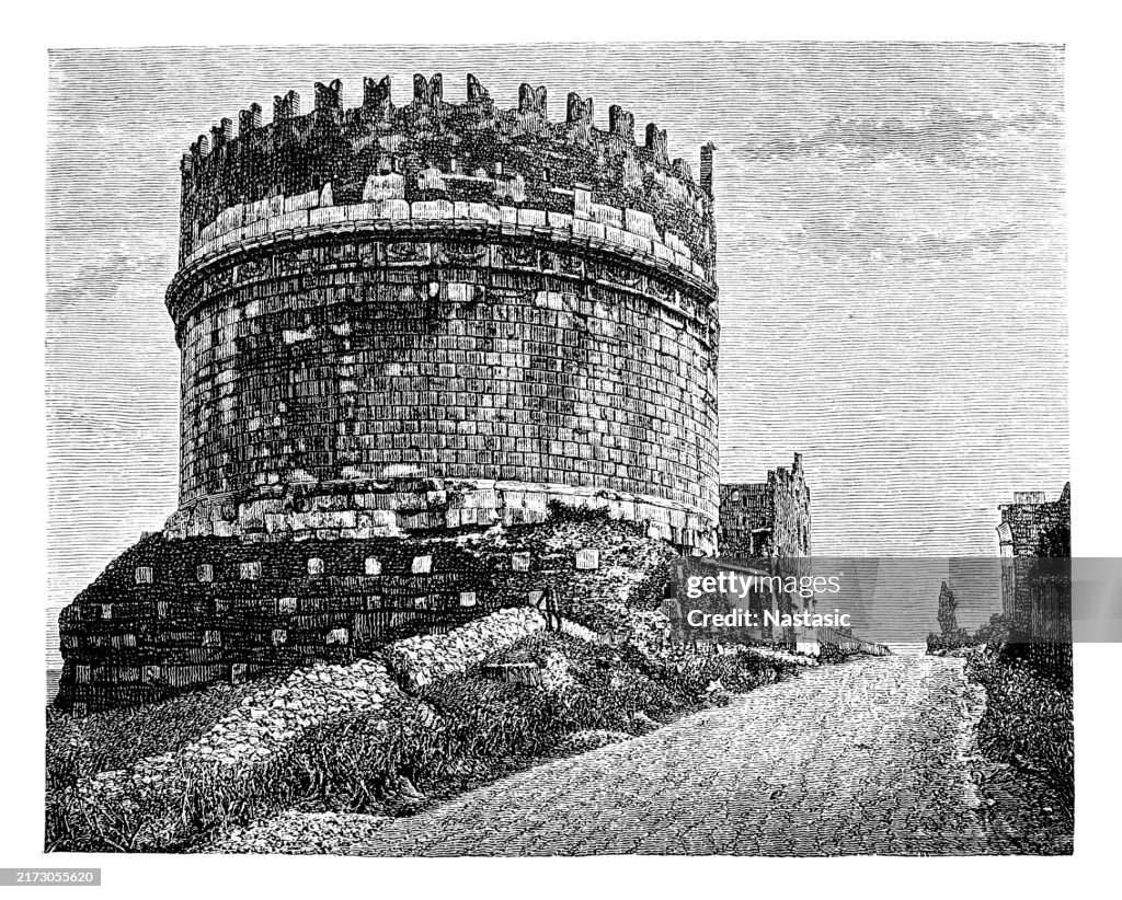 Metella The Tomb Of Caecilia Metella Is A Mausoleum Located Just Outside Rome ...