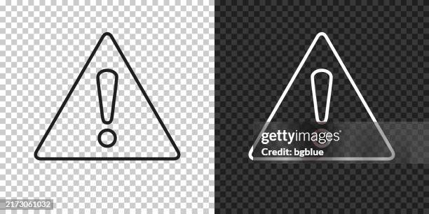 ilustraciones, imágenes clip art, dibujos animados e iconos de stock de atención de advertencia de peligro. icono para diseño sobre fondo en blanco - signo de admiración