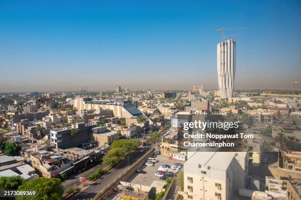 modern baghdad skyline - iraq - baghdad stock pictures, royalty-free photos & images