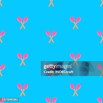 Maracas seamless pattern Maracas seamless pattern