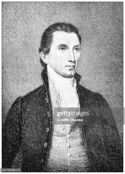 antique image: president james monroe - james monroe us president stock illustrations