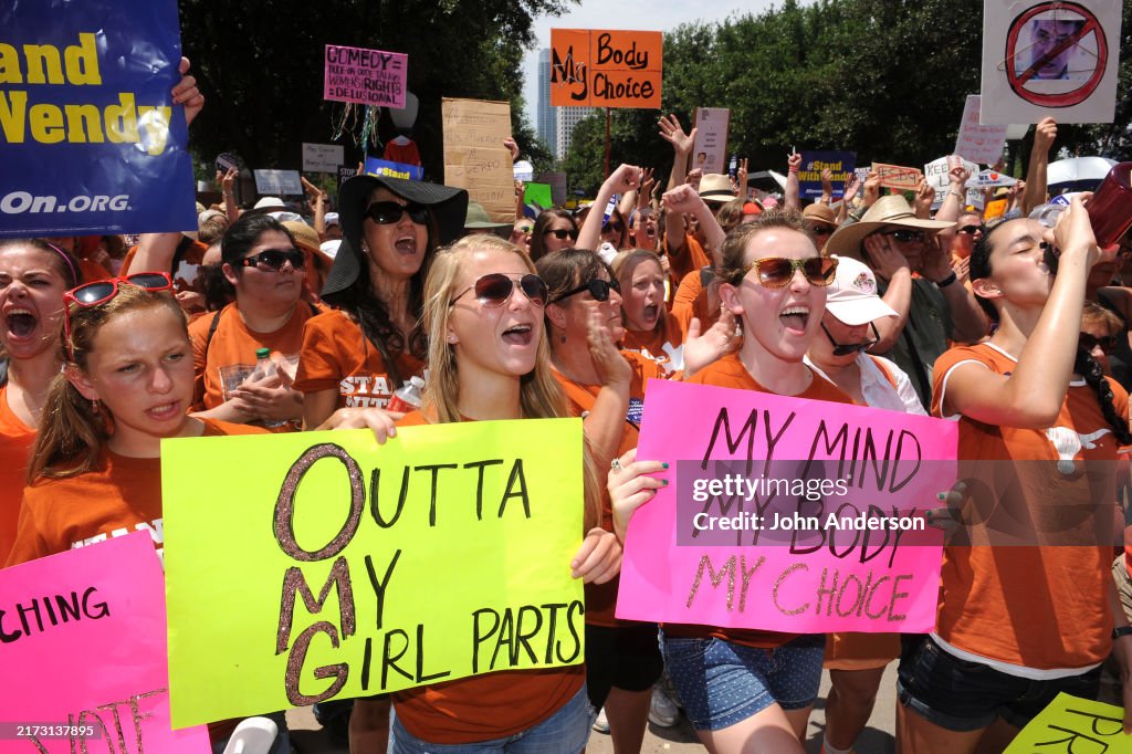 Pro-Choice Demonstrators At The Stand With Texas Women Rally