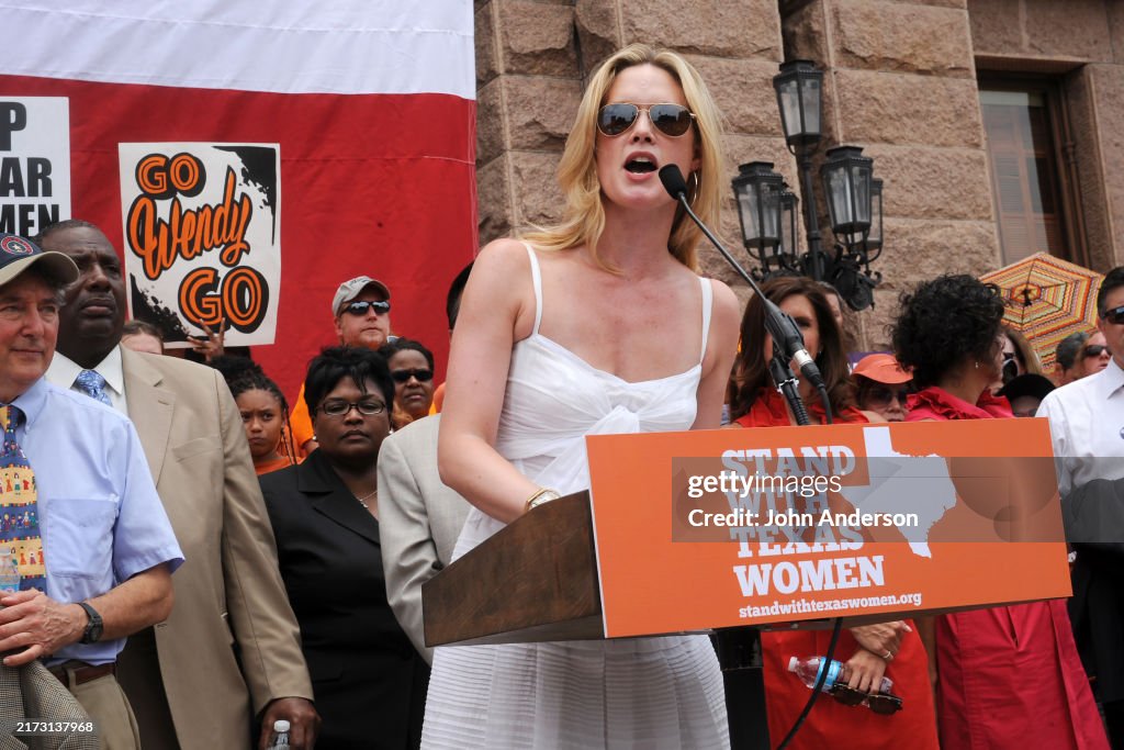 Stephanie March Speaks At The Stand With Texas Women Rally