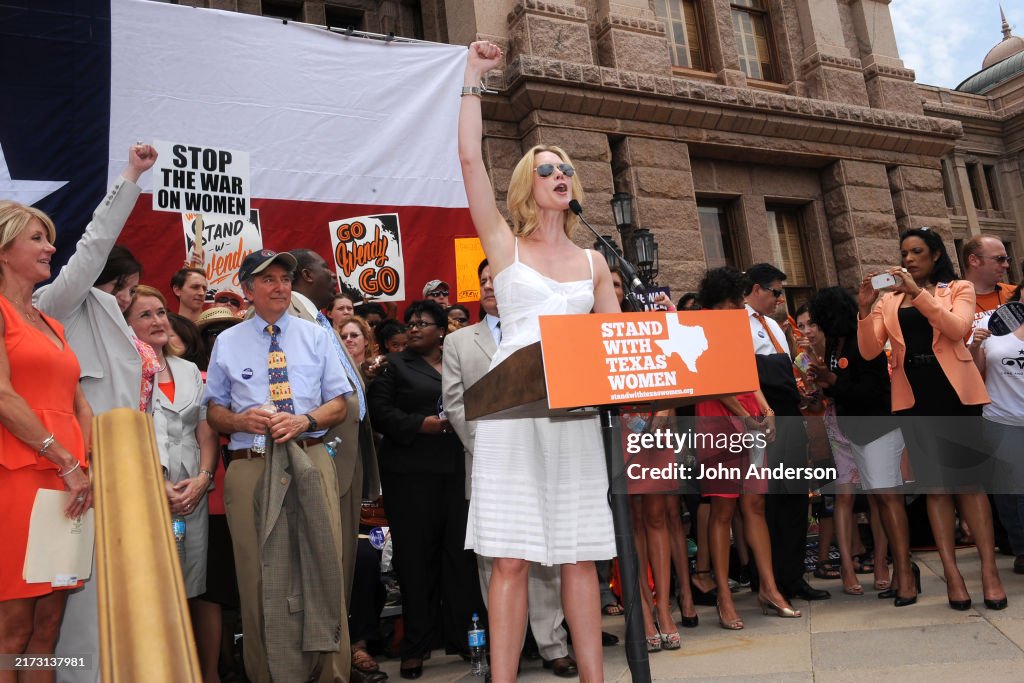 Stephanie March Speaks At The Stand With Texas Women Rally
