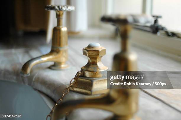 close-up of faucet,london,united kingdom,uk - eltham palace stock pictures, royalty-free photos & images