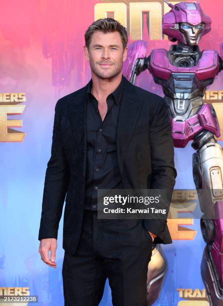 Chris Hemsworth attends the European Premiere of "Transformers One" at Cineworld Leicester Square on September 19, 2024 in London, England.