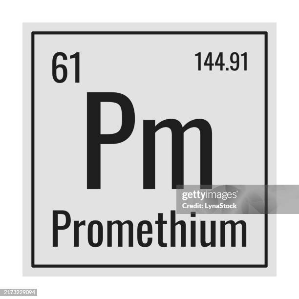 Promethium Symbol Chemical Element Of The Periodic Table Vector ...