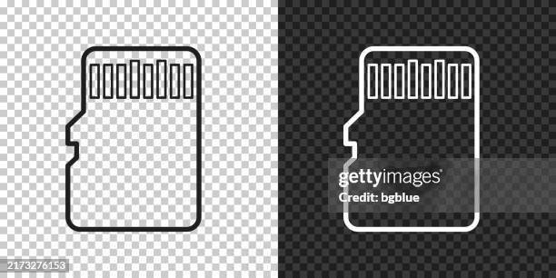 memory card - micros sd. icon for design on blank background - flash back vector stock illustrations
