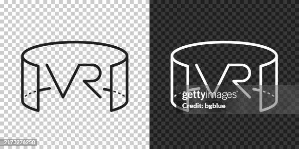 vr - virtual reality. icon for design on blank background - virtual games icons stock illustrations