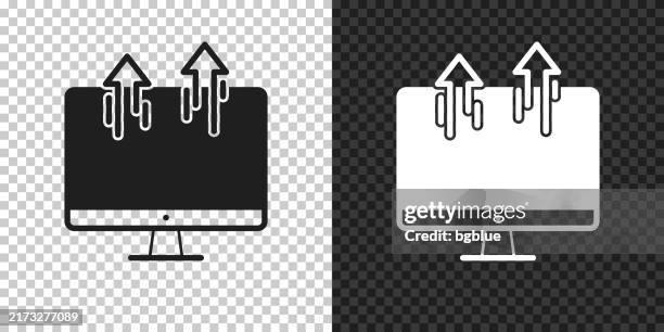 send from desktop computer. icon for design on blank background - shared work space stock illustrations