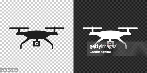 ilustraciones, imágenes clip art, dibujos animados e iconos de stock de dron con cámara. icono para diseño sobre fondo en blanco - fondo transparente