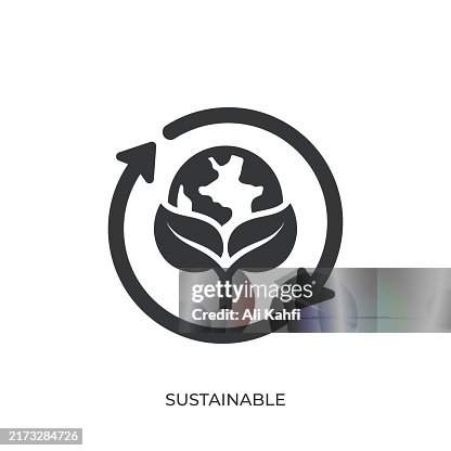 Sustainable glyph solid icon. Solid icon that can be applied anywhere, simple, pixel perfect and modern style Sustainable glyph solid icon. Solid icon that can be applied anywhere, simple, pixel perfect and modern style