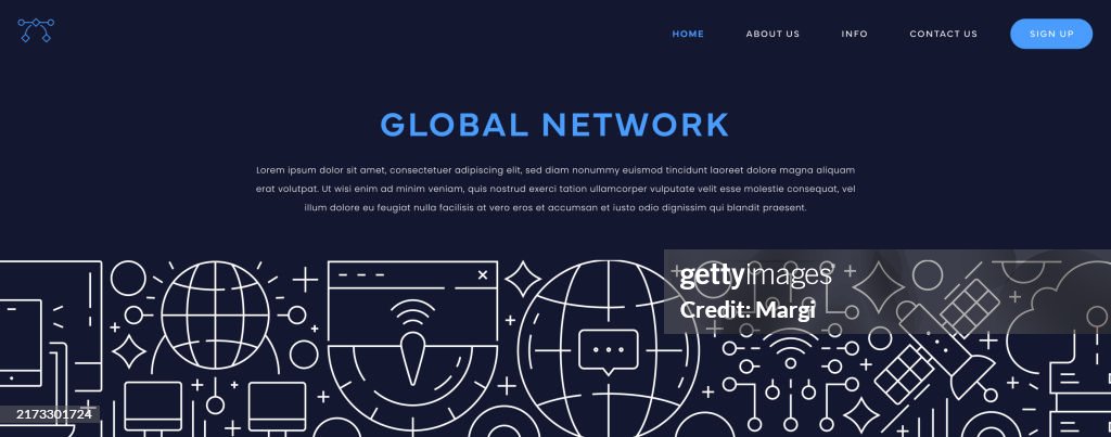 Global Network Vector Illustration