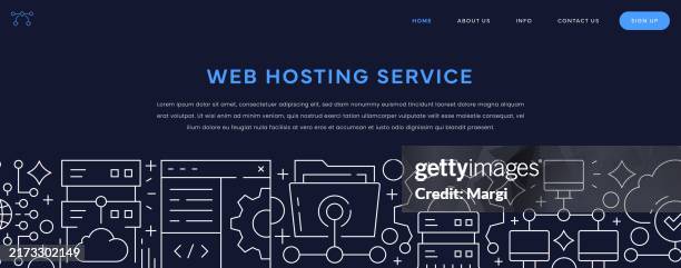web hosting services vector illustration - internet hosting service stock illustrations