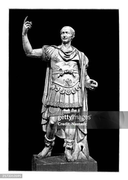 julius caesar - emperor stock illustrations