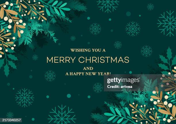 urlaub weihnachtskarte - weihnachtsdekoration stock-grafiken, -clipart, -cartoons und -symbole