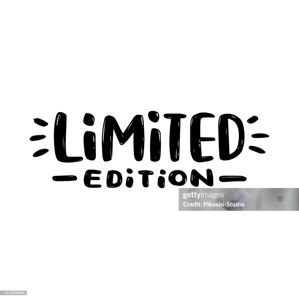 Handwritten Inscription Limited Edition Handwritten Inscriptions For Label Badge Poster Banner ...