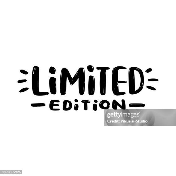 limited edition. handwritten inscriptions for label, badge, poster, banner and print. - limited edition stock illustrations