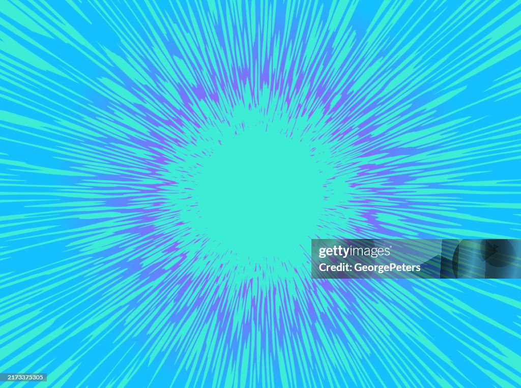 Exploding Border Blue Circlular Border Frame And Exploding Light Trails High-Res Vector ...