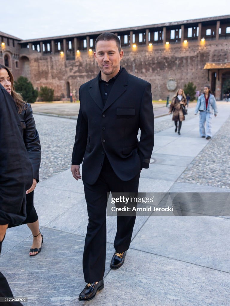 Versace - Arrivals - Milan Fashion Week - Womenswear Spring/Summer 2025