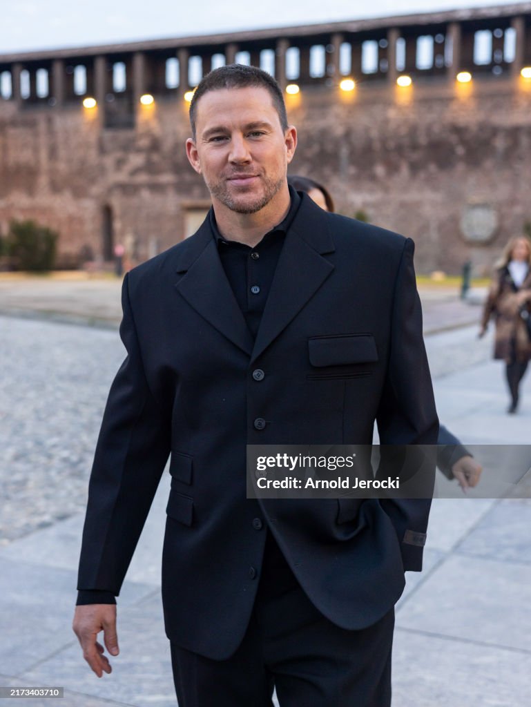 Versace - Arrivals - Milan Fashion Week - Womenswear Spring/Summer 2025