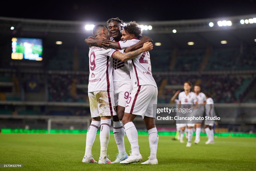 Torino takes provisional lead in Serie A after winning in Verona