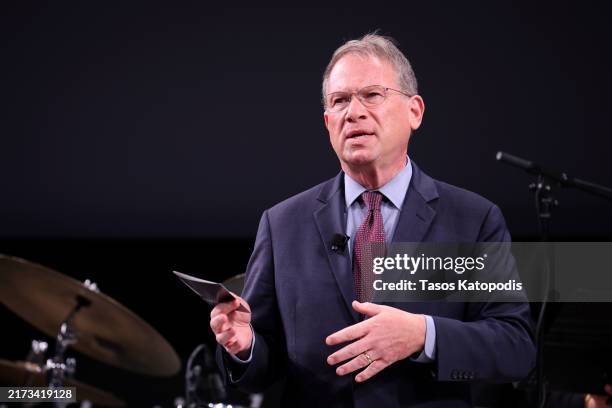 Jeffrey Goldberg introduces the "The Atlantic Presents: This Ghost of Slavery feat. Anna Deavere Smith" performance during The Atlantic Festival 2024...