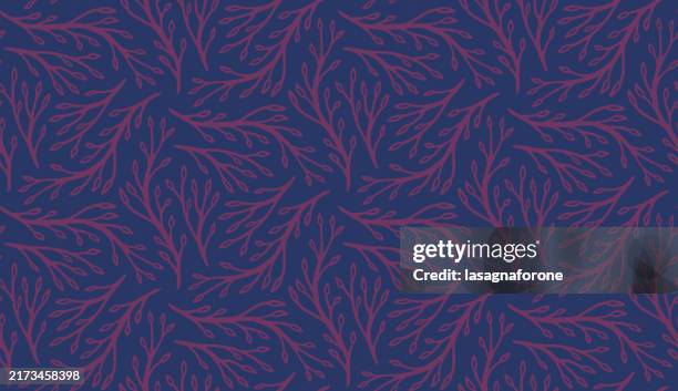 illustrations, cliparts, dessins animés et icônes de motif vectoriel floral sans couture - motif feuillage