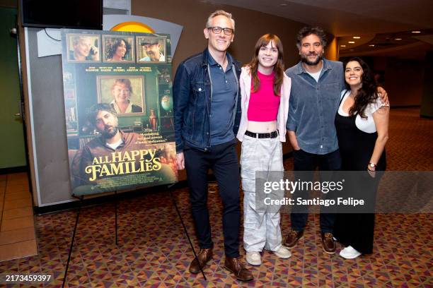 Coburn Goss, Ivy O'Brien, Josh Radnor and Haroula Rose attend the 'All Happy Families' New York Premiere at AMC Empire 25 on September 20, 2024 in...