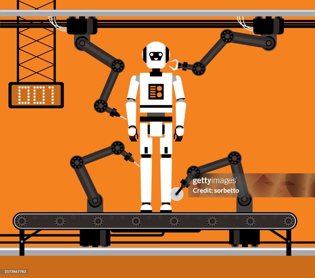 Robot assembling with robot-hand