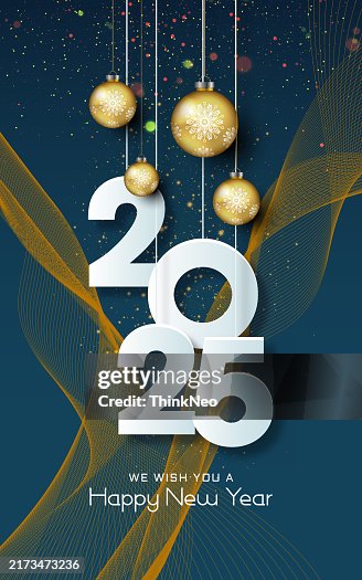 Happy New Year 2025, Number design template. Happy New Year 2025, Number design template.