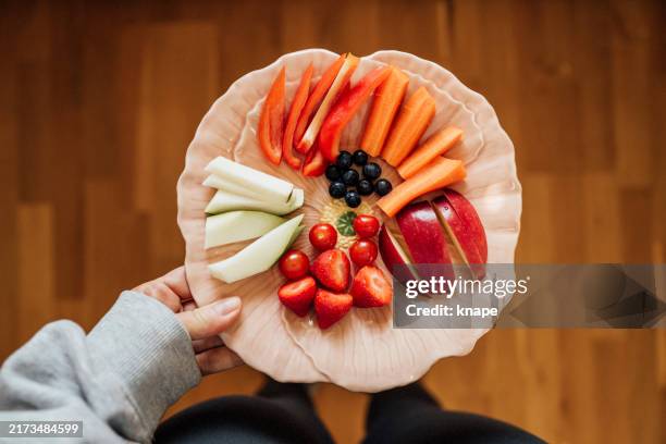 raw vegetables and fruit thats good for gut health microbiome - microbiome stock pictures, royalty-free photos & images
