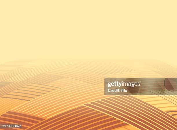 autumn fall agriculture harvest farm fields pattern background - fall leaves overhead stock illustrations