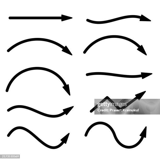 set of arrows vector - pfeil stock-fotos und bilder