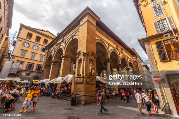 mercato del porcellino, a covered market in the center of medieval florence - porcellino market stock pictures, royalty-free photos & images