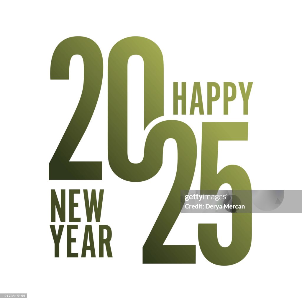 Happy New Year 2025 stock illustration