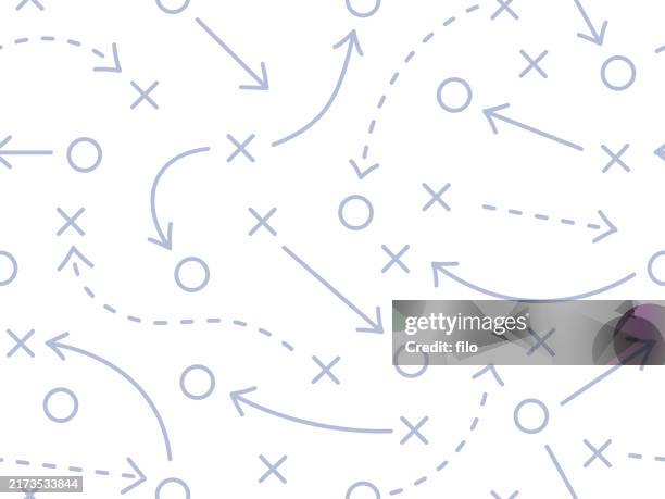 nahtloser hintergrund für das fußballspieldiagramm - american football stock-grafiken, -clipart, -cartoons und -symbole