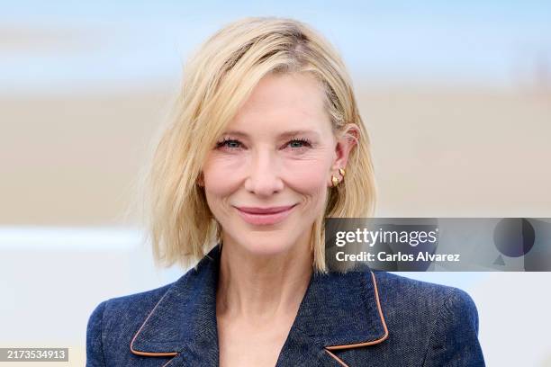 Actress Cate Blanchett attends the 'Rumours' photocall during the 72nd San Sebastian International Film Festival at the Kursaal Palace on September...