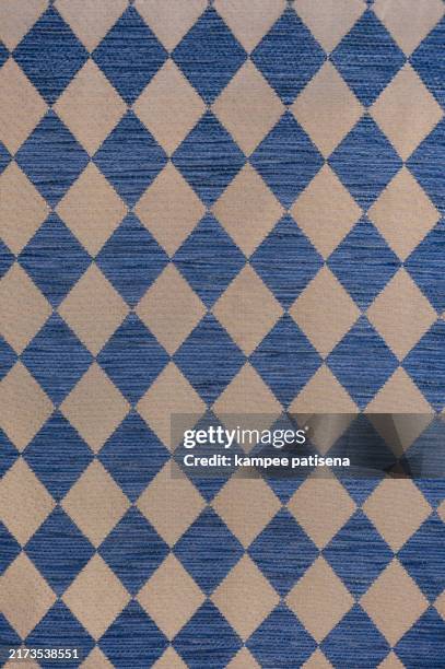 blue and beige checkered fabric - light blue tablecloth stock pictures, royalty-free photos & images
