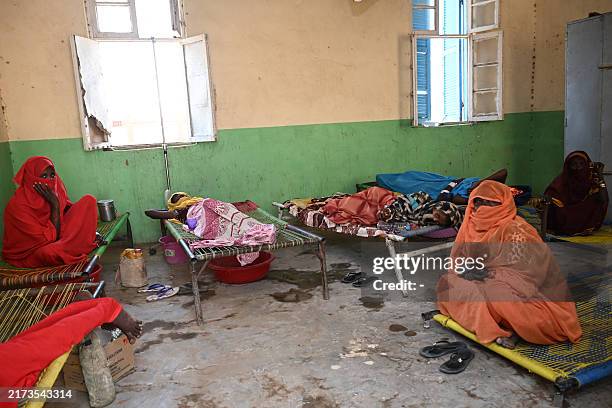 Cholera patients are treated at a clinic in Sudan's Red Sea State on September 25, 2024. The World Health Organization in August said Sudan had had...