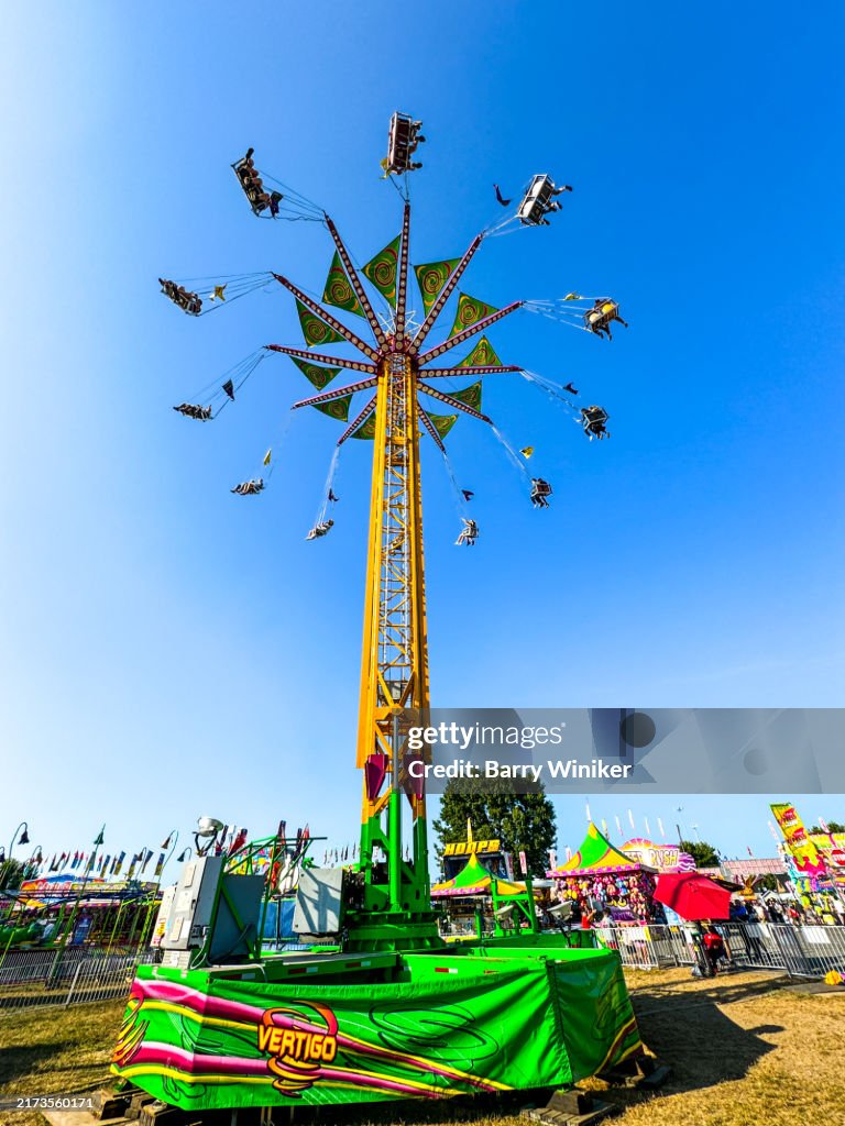 Vertico Ride People Swinging On Vertigo Ride At Big E Springfield High-Res Stock ...