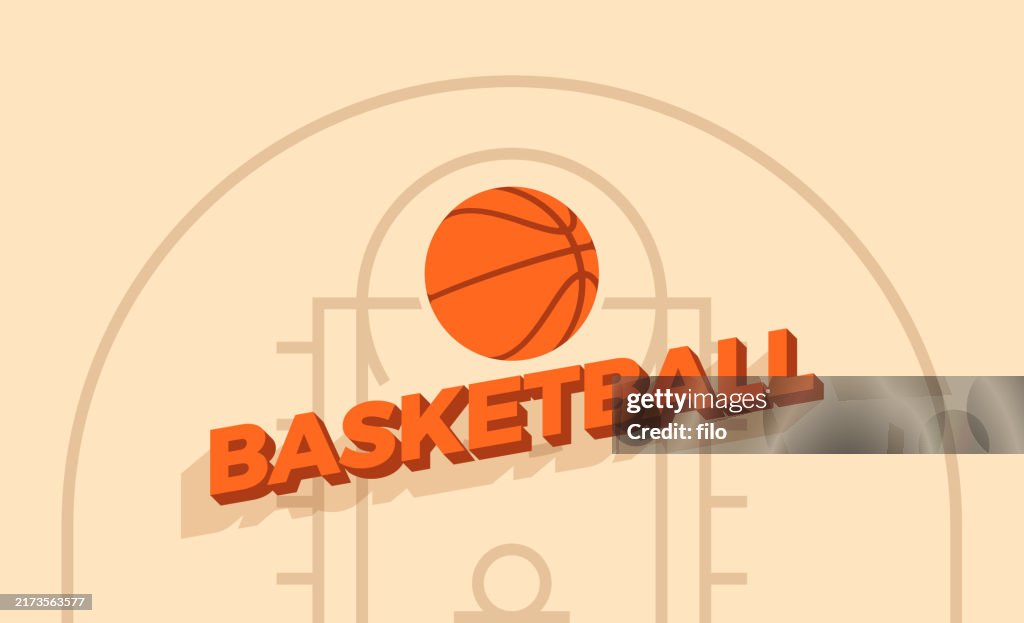 Basketball Game Court Background