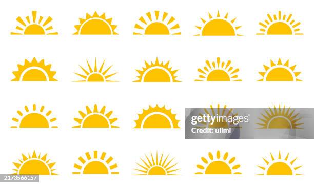sun - horizon icon stock illustrations